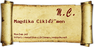 Magdika Ciklámen névjegykártya